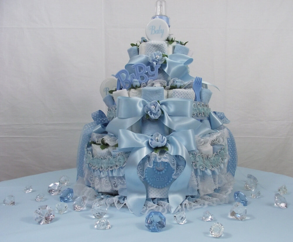 Baby Shower Diaper Cake Ideas for Boys · Baby Care Answers