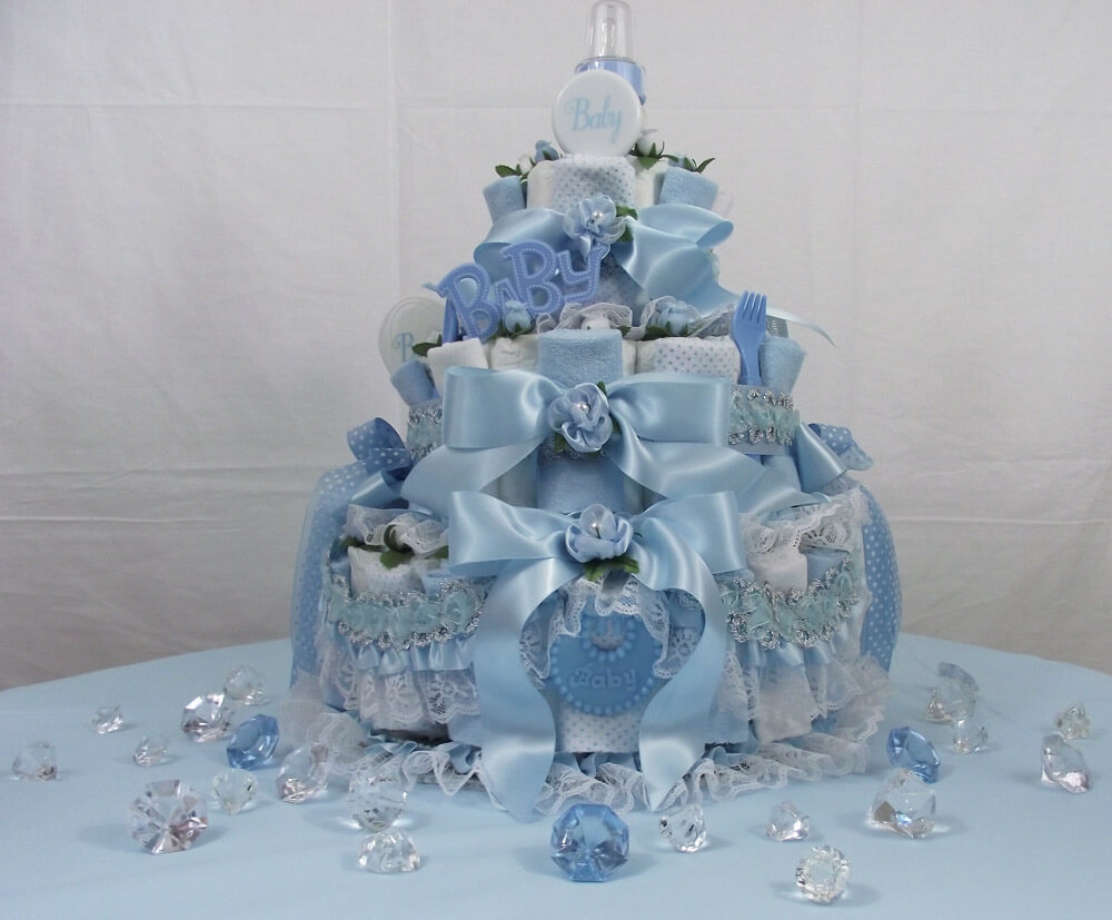 Baby Shower Diaper Cake Ideas for Boys Baby Bottle and Feeding