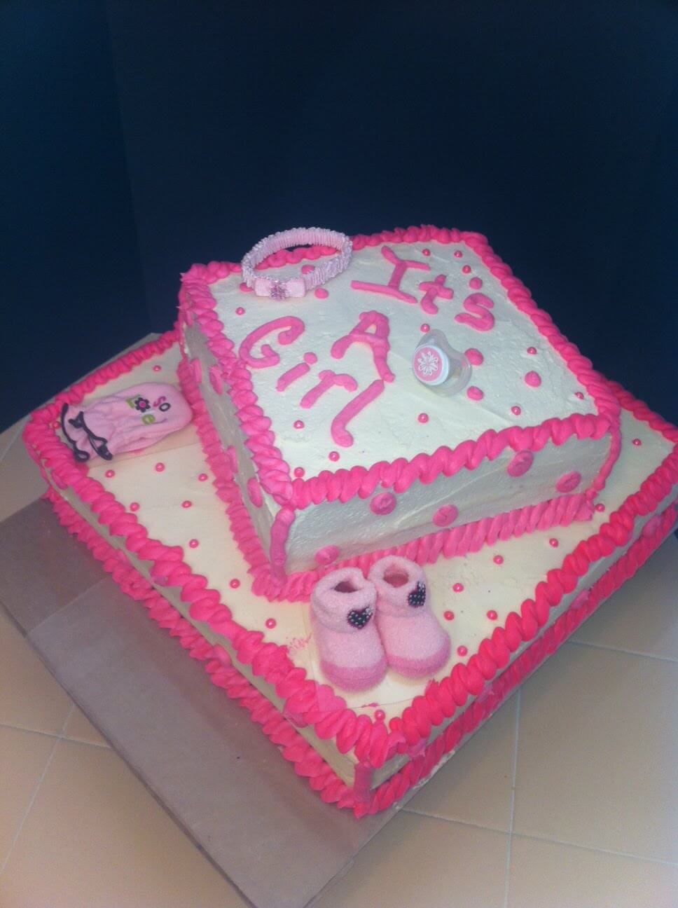 baby shower cake for girls: It's a girl!