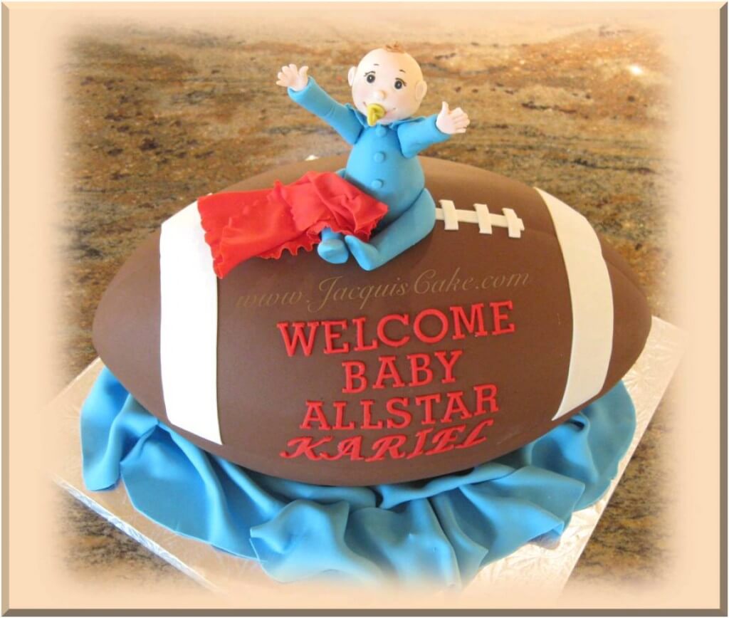 Baby Shower Cake for Boys Football
